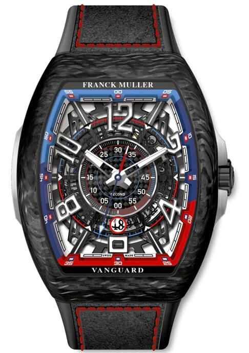 Best FRANCK MULLER Vanguard Forged Carbon Bill Auberlen "Race to 61" V 45 SCDT SQT RCG BA CARBON Replica Watch